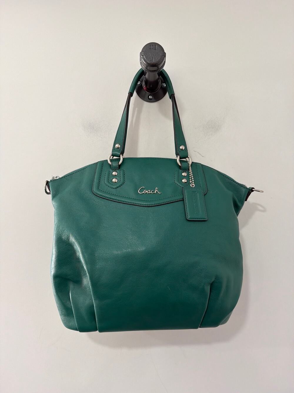 Coach Leather Ashley Satchel Bag Green